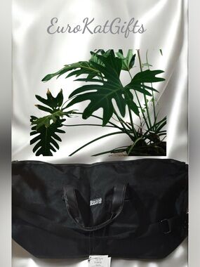 NWT Jimmy Choo Black Travel Duffel Bag with Textured Fabric Like NEW